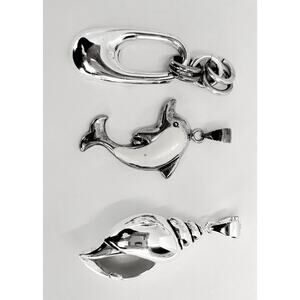 Lot of 3 Silver Pendants by Best Co.